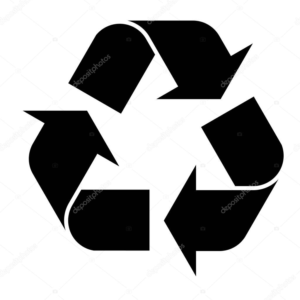 Recycle vector isolated symbol background eco bio sign.