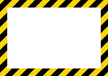 Çapraz, dikdörtgen uyarı işareti, sembol, şekil üzerinde sarı ve siyah şeritler .