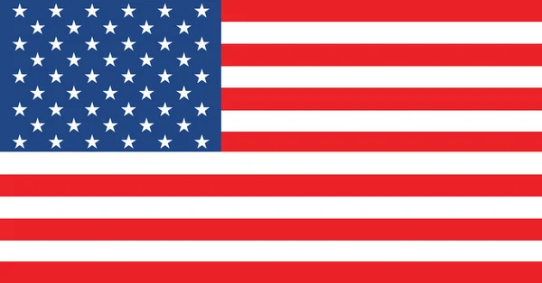 Bandeira Dos Estados Unidos Proporções Corretas Cor — Vetor de Stock