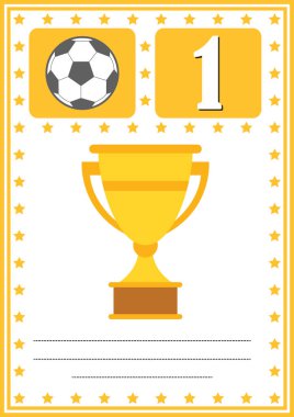 Modern futbol sertifika ile içerik, çocuklar birincilik için için yer .