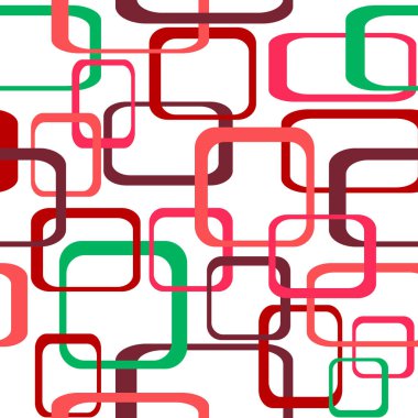 Retro kesintisiz renk vektör desen arka plan kareler - yuvarlak .