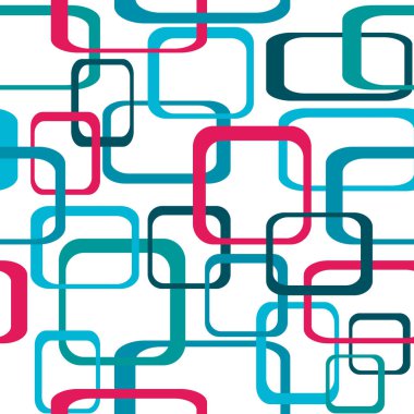 Retro kesintisiz renk vektör desen arka plan kareler - yuvarlak .