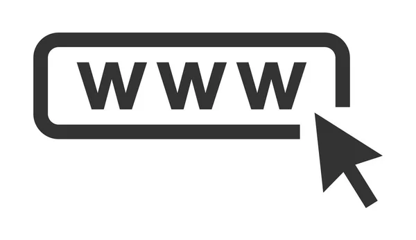Icono Vector Web Con Flecha Icono Del Sitio Web Con — Archivo Imágenes Vectoriales