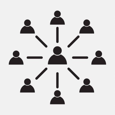 çalışan nişan vektör simgesi, gri arka plan sembolü. Çizimde tasarım .