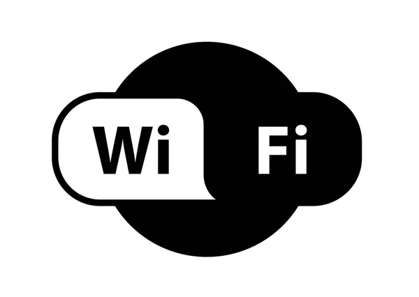 Wifi Localização Zona Logotipo Sinal Internet Sem Fio Plana Para — Vetor de Stock