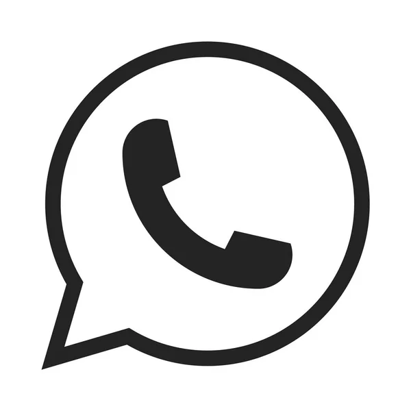 Telefon simgesi simgesi, vektör, whatsapp logo simgesi. Beyaz arka plan üzerinde düz vektör işareti izole piktogram, telefon .