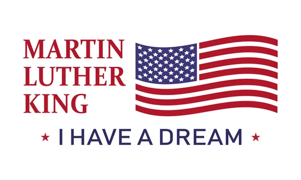 Martin Luther King Giorno Sogno Icona Vettoriale Illustrazione — Vettoriale Stock
