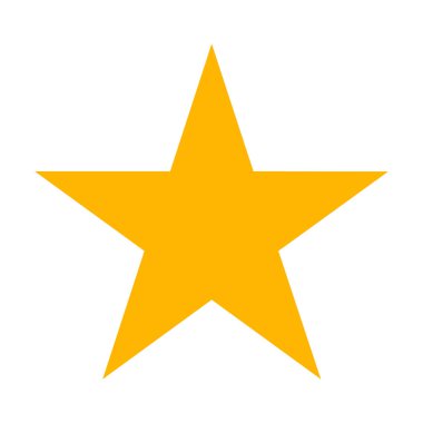 Yıldız simgesi vektörü. Klasik rütbe izole edildi. Moda, düz favori tasarım. Yıldız web sitesi resmi, mobil uygulama .