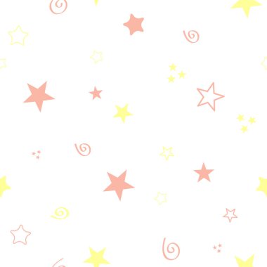 Beyaz arka plan üzerinde ayarla bebeğiniz için kesintisiz renk desen. Mutlu çocuk vektör . 