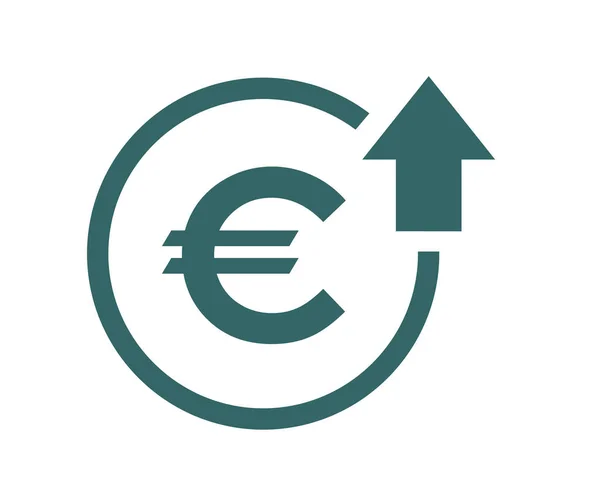 Symbol Wzrostu Kosztów Ikony Symbol Wektora Odizolowany Tle — Wektor stockowy