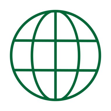 World Wide Web vektör simgesi. Vektör hat Logo çizim. Tarayıcı simgesi .