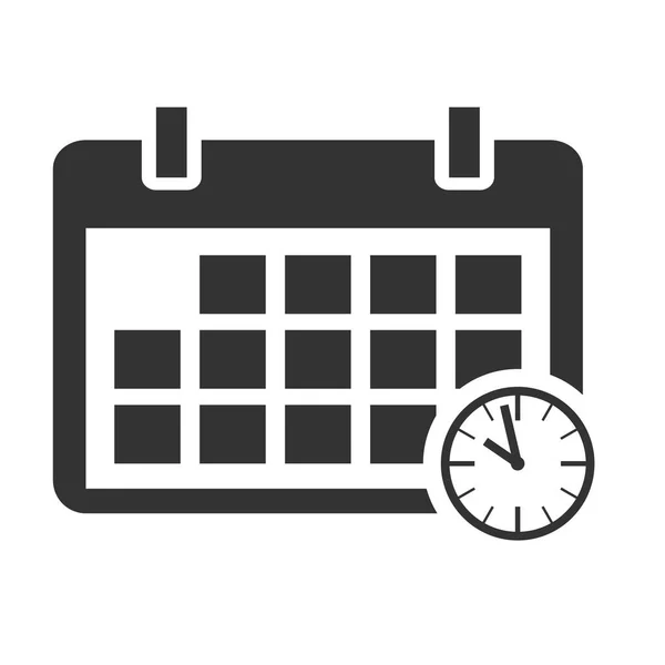 Планшетна Піктограма Календаря Векторний Дизайн Годинником Фоні — стоковий вектор