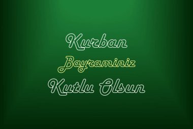 Yeşil arka planda, Sacrif, kurban bayramı bayram kurban Bayraminiz Kutlu Olsun mübarek.
