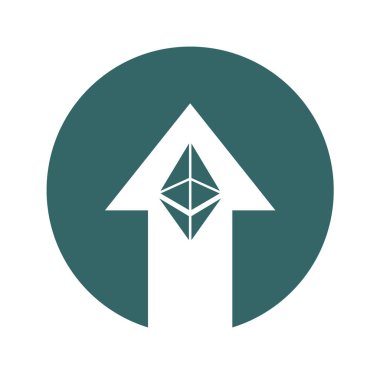 Sembol artışı simgesi. Arkaplanda izole edilmiş vektör sembolü .