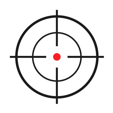 Crosshair düz vektör simgesi. Modern web tasarımı için artı simgesinin resmi .