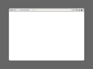 Basit düz vektör tarayıcı penceresi. Modern simge kavramı tasarlamak .