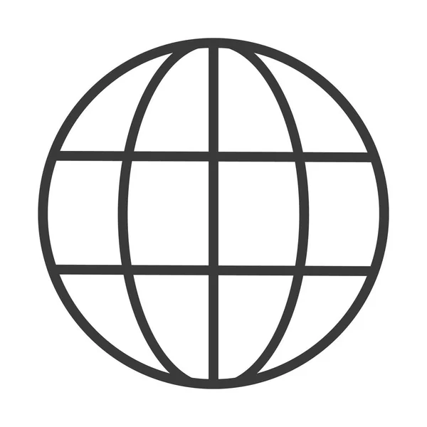 World Wide Web Vector Icon Inglês Ilustração Logotipo Linha Vetorial — Vetor de Stock
