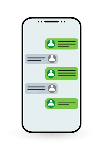 Sosyal ağ simge kavramı. Vektör sohbet haber tebliğ smartphone içinde . 
