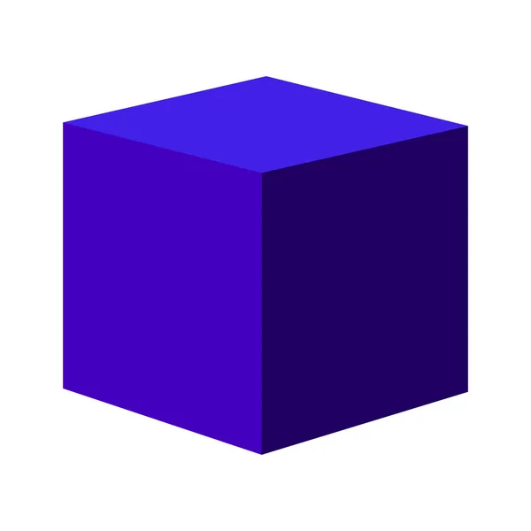 Blauer Gradienten Vektorwürfel Vektor Symbol Stock Illustration — Stockvektor