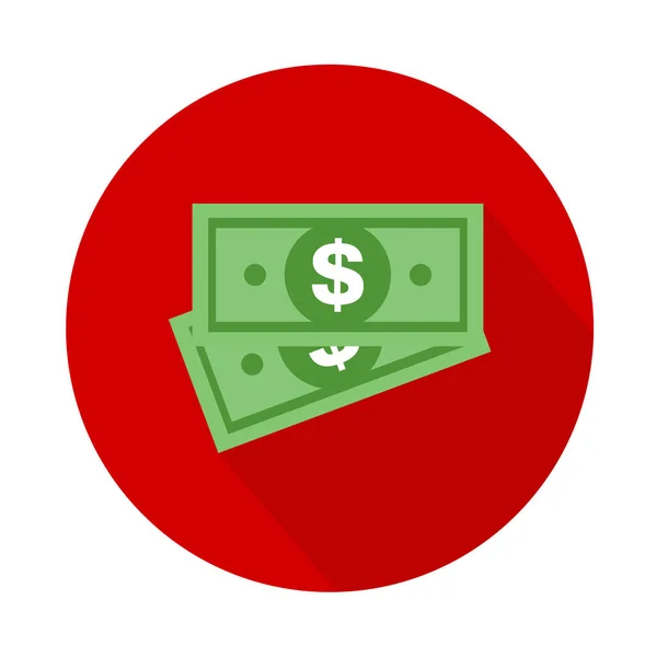 Dolaru Papírové Peníze Ikona Symbol Barvu Pozadí Vektor Samostatný Návrh — Stockový vektor