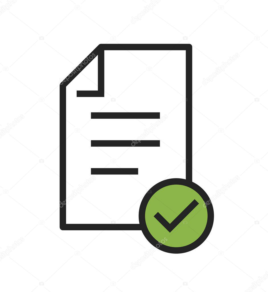 In compliance icon vector that shows a company passed inspection .