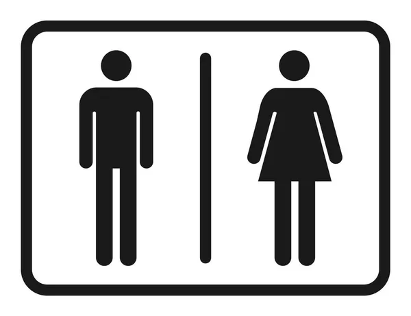 男性と女性のトイレのアイコン ベクトルはいっぱいフラット記号 分離された固体のピクトグラムです のシンボル ロゴの図 — ストックベクタ