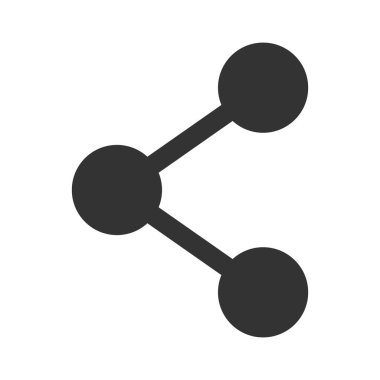 İzole Paylaş düğmesi Internet simgesini tıklatın. Vektör çizim afiş .