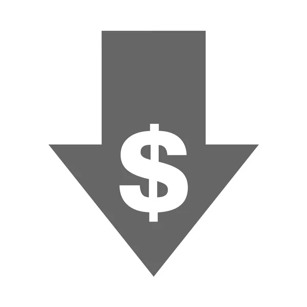 Riduzione Dei Costi Icona Diminuzione Immagine Simbolo Vettoriale Isolata Sullo — Vettoriale Stock