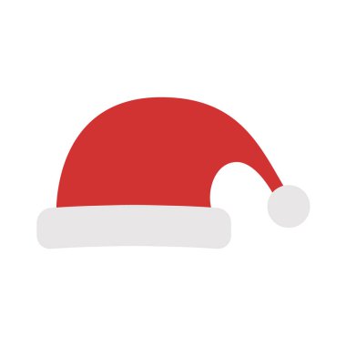 Noel şapka simgesi beyaz arka plan üzerinde izole. Modern kavram vektör çizim .