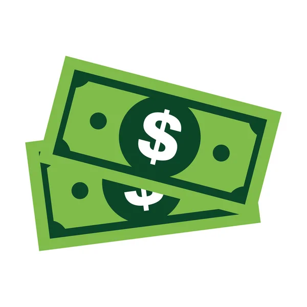 Modern dolar işareti vektör. Beyaz arka plan üzerinde izole kağıt para sembol .