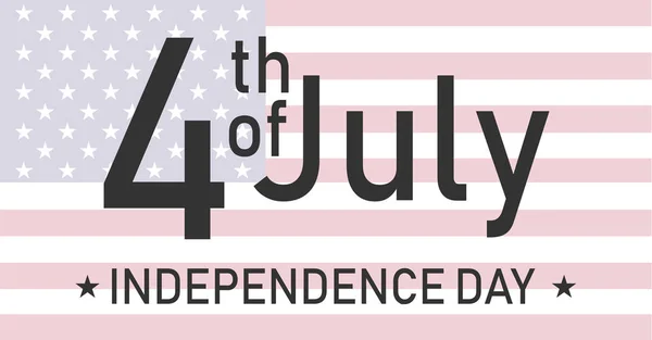 Поздравительная Открытка День Независимости Сша Американским Национальным Флагом — стоковый вектор