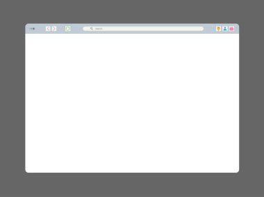 Basit düz vektör tarayıcı penceresi. Modern simge kavramı tasarlamak .