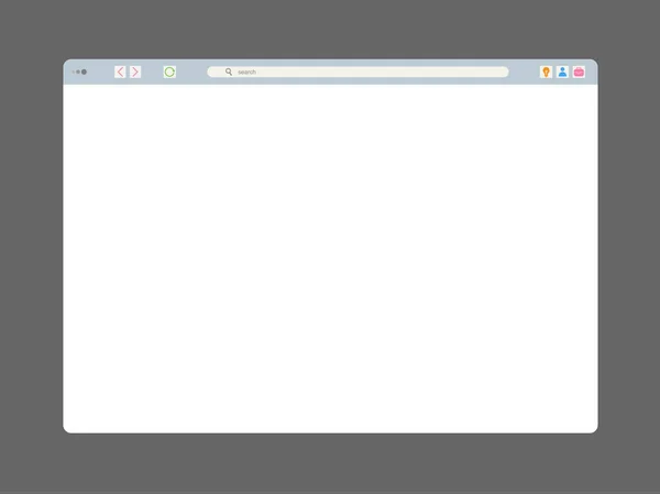 简单的平面矢量浏览器窗口 现代图标概念图 — 图库矢量图片