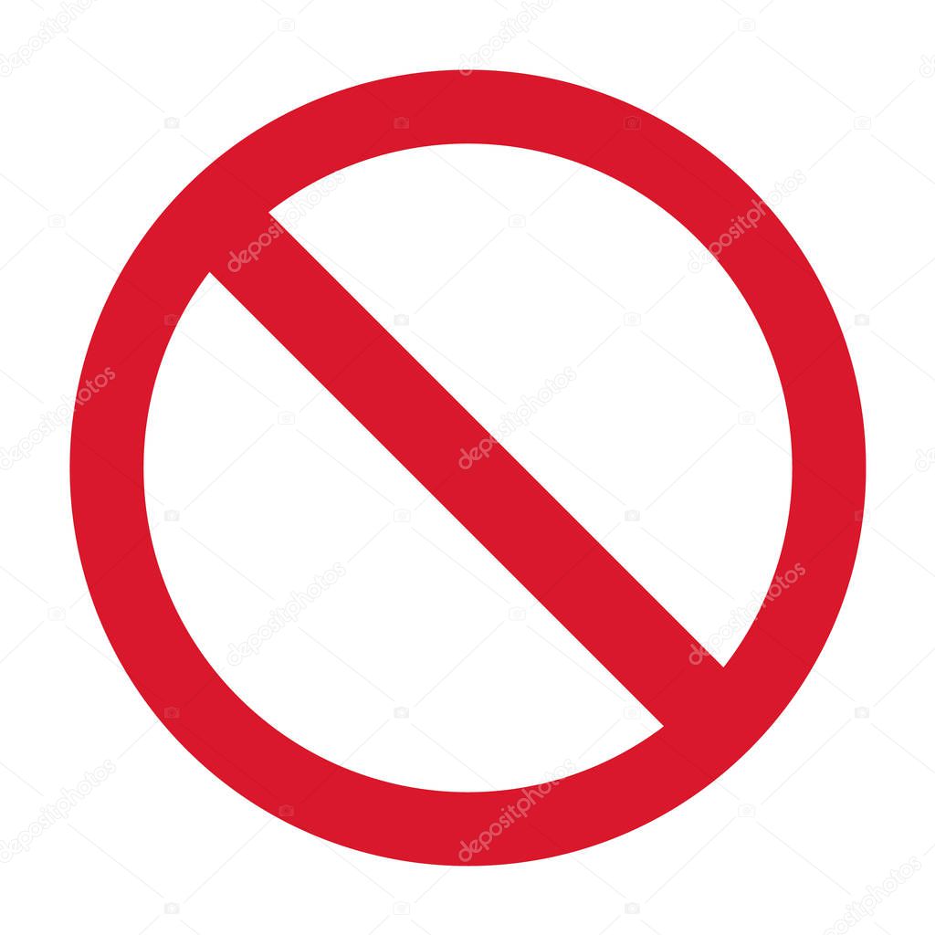 Flat Stop Icon isolated on white background. Modern vector illustration .