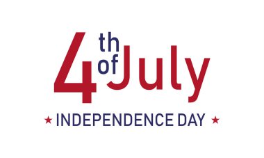 Mutlu 4 Temmuz Amerikan ulusal bayrak ile ABD Bağımsızlık günü tebrik kartı .