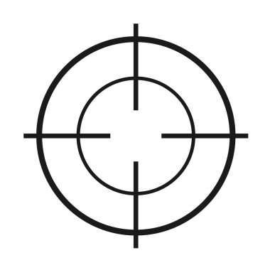 Crosshair düz vektör simgesi. Modern web tasarımı için artı simgesinin resmi .
