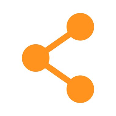 İzole Paylaş düğmesi Internet simgesini tıklatın. Vektör çizim afiş .