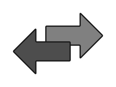 Exchange ok aktarım simgesi, logo. Beyaz arka plan üzerinde vektör isloated .
