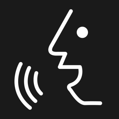 Ses percon simgesi tasarım. Düz simge vektör, modern illüstrasyon .