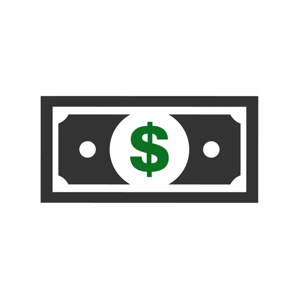 Vektor Moderní Znak Dolaru Izolované Bílém Pozadí Symbol Papírové Peníze — Stockový vektor