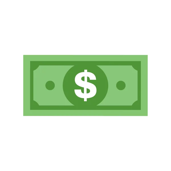 Modern dolar işareti vektör. Beyaz arka plan üzerinde izole kağıt para sembol .