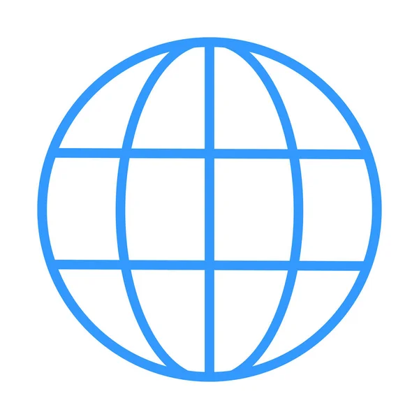 World Wide Web Vector Icon Inglês Ilustração Logotipo Linha Vetorial — Vetor de Stock