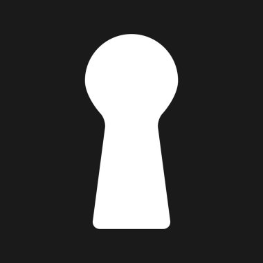 Işık anahtar deliği vektör izole simgesi. Fikir iş başarısı, çözüm anahtarıdır .