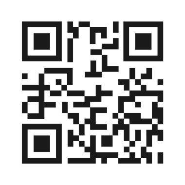 Qr kod simge vektör beyaz arka plan üzerinde izole. Dijital bilgi işareti .