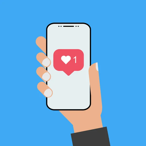 Modern tasarım stili el ile smartphone ekran gibi yeni tutarak .