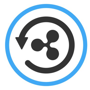 Ters ibraz simgesi simgesi, beyaz arka plan üzerinde izole dönüş para