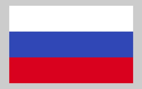 Bandiera della Russia, bandiera vettoriale isolata su sfondo scuro. Federazione russa — Vettoriale Stock