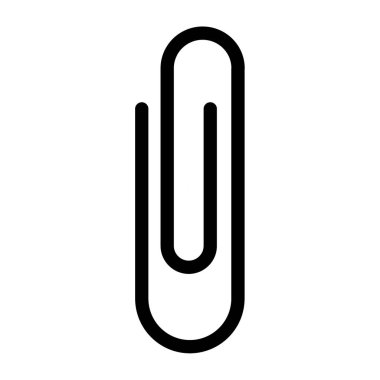 Ataş, siyah renk beyaz arka plan üzerinde izole. Okul eleman vektör