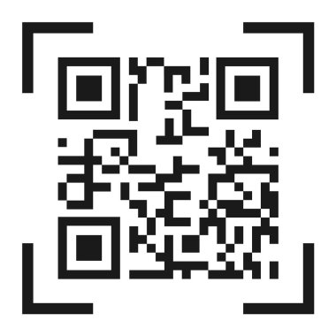 Qr kod simge vektör beyaz arka plan üzerinde izole. Dijital bilgi işareti