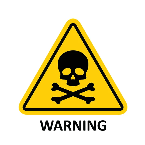 Símbolo de aviso de perigo ícone de vetor símbolo de sinal plano com ponto de exclamação isolado no fundo branco — Vetor de Stock